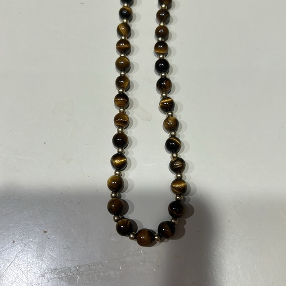 Beautiful Antique Barton and Reed Tiger’s Eye And 14 Karat Gold Filled.Necklace - Picture 3 of 6